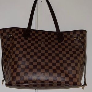 Authentic Louis Vuitton NEVERFULL MM Damier Ebene